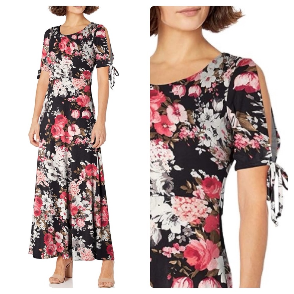 Star Vixon Keyhole-Back Skater Seam Maxi Dress 1X